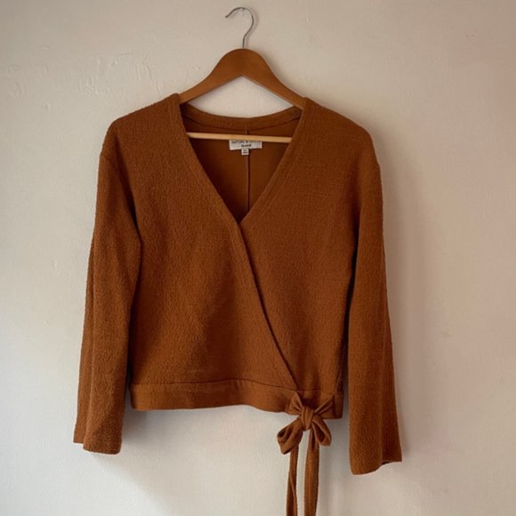 Madewell Tops - Madewell Texture & Thread Wrap Cedar Top